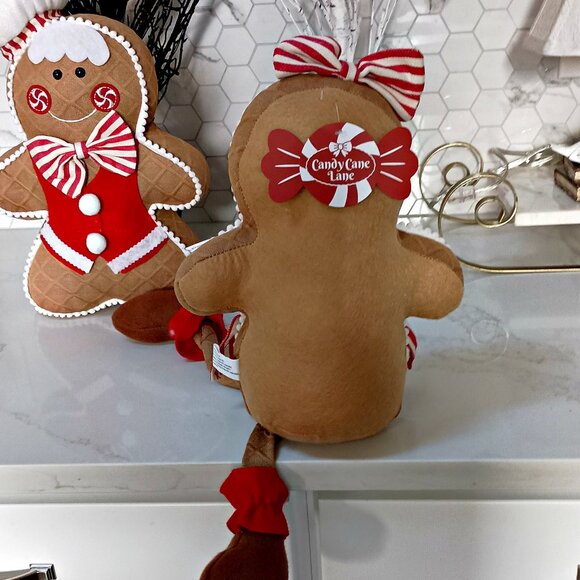 NEW! WEIGHTED GINGERBREAD GIRL DECOR DOLL - Picture 4 of 5